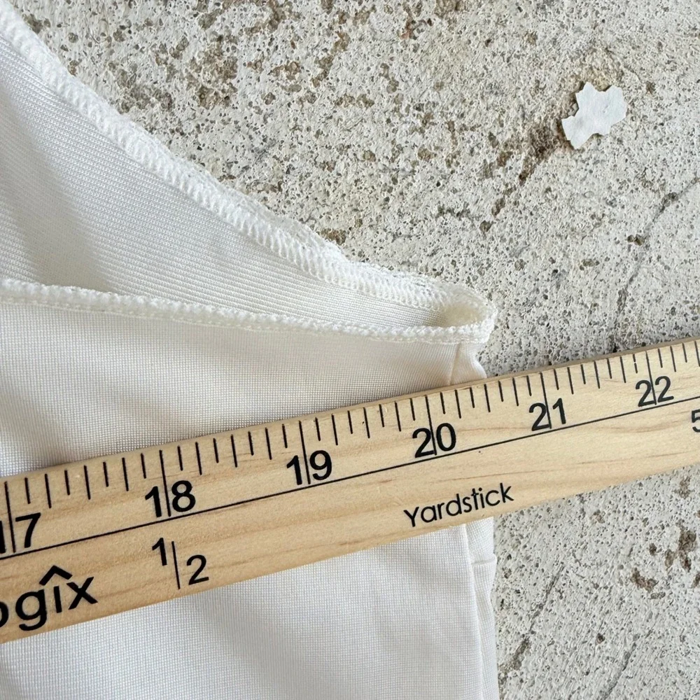 Vtg 90s Slip Dress Chemise Nightgown White Lace Bridal Vassarette‎ Made in USA L